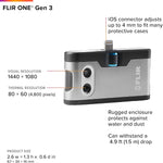 FLIR ONE Gen 3 Thermal Camera for iOS Lightning Port Only