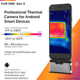 FLIR ONE Gen 3 Thermal Camera for Android Phone USB-C