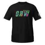 The Ghost Hunt Weekends Tropi-Corps Graphic Tee with the iconic GHW Skull Logo  on the sleeve. Show off your love for the paranormal while still looking stylish. 