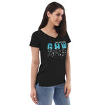 Women’s recycled V-neck Snowflake T-shirt