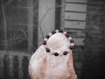 Rose Czech Crystals and Lava Stone Bracelet