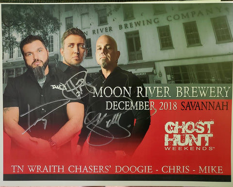 Autographed 8x10 Promotional 2018 Moon River Brewery Dinner & Ghost Hunt w/TWC