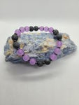Orchid Jade and Labradorite Bracelet