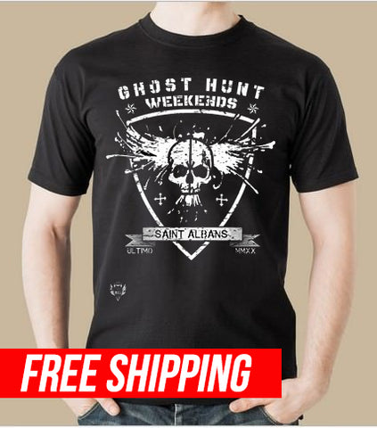 The haunted Saint Albans Sanitarium in Virginia official ghost hunt weekends graphic tee.