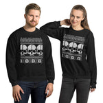 The GHW Logo Skull Christmas Sweatshirt in Black. Perfect for any Ugly Christmas Sweater Party. 