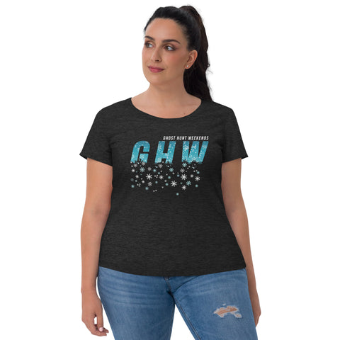 GHW Online Exclusive. Snowflake Christmas Graphic Tee for the ladies. Super Soft  and comfortable.